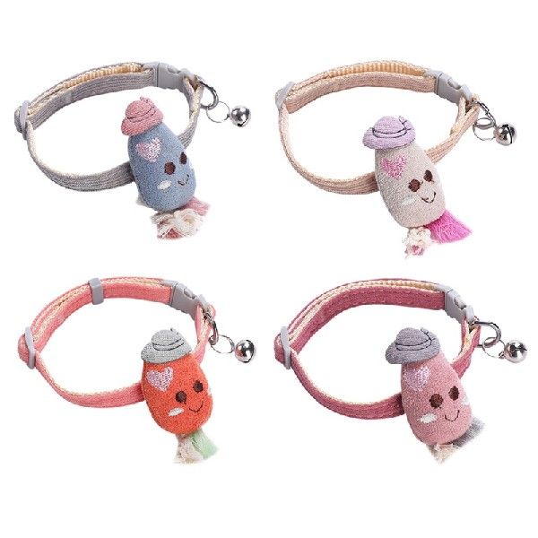 1PCS Adjustable Cat Collar With Carrot Pendant Cute Safety