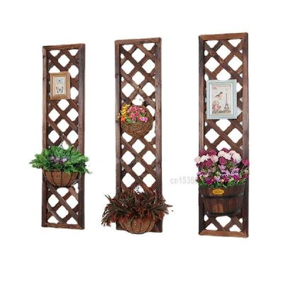 好货Solid Wood Wall Flower Stand European Balcony Living Roo
