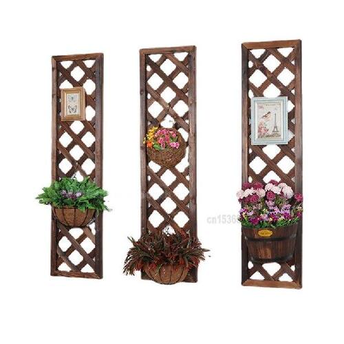 好货Solid Wood Wall Flower Stand European Balcony Living Roo
