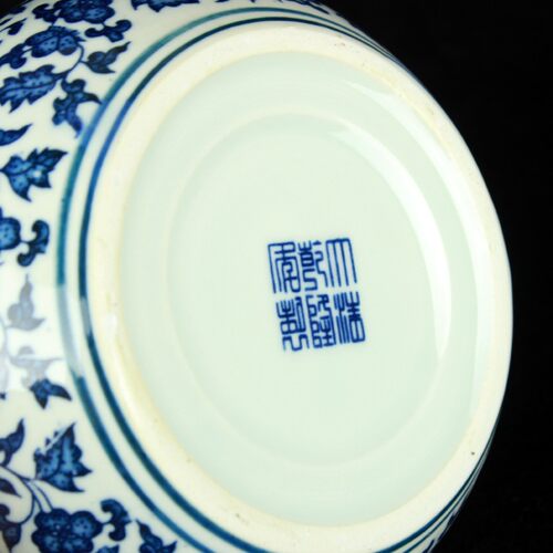 极速景德镇青花缠枝莲陶瓷缸陶瓷鱼缸乌龟缸金鱼缸陶瓷笔洗水罐陶