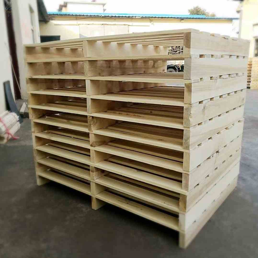 新品熏蒸实木物流堆高机托盘仓库垫仓板防潮卡托板木栈板可定制车