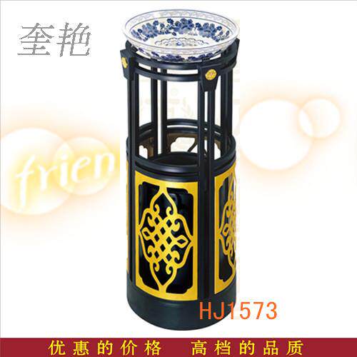 极速圆形立体古典垃圾箱酒店莫泰168旅馆大堂座地菸灰果皮桶