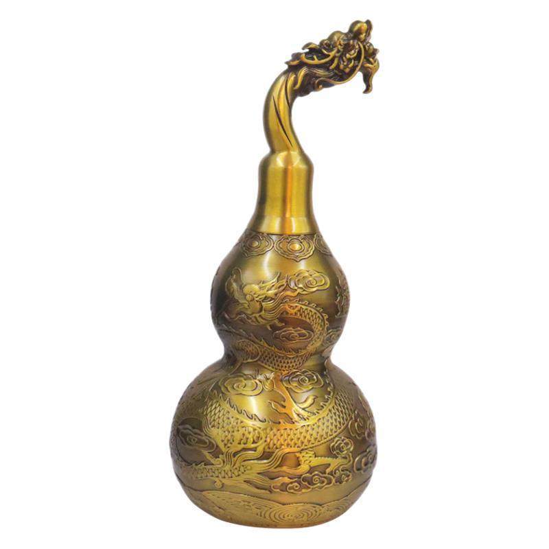 黄铜精雕葫芦花开富贵葫芦麒麟葫芦五牛葫芦龙头葫芦家居摆件