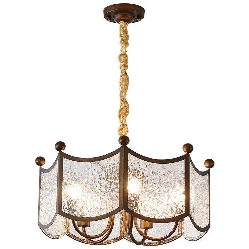 中古法式复古客厅吊灯美式南洋侘寂风玻璃花纹卧室餐厅护眼灯具,家装灯饰光源,智能吊灯,淘宝优惠券,粉丝福利购,淘宝优惠卷