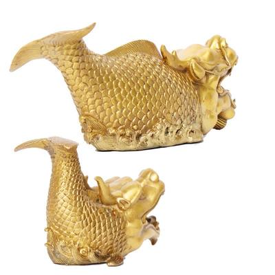 厂家铜器铜螭吻铜龙鱼摆件鸱尾鸱吻龙头鱼吻兽