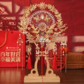 团扇新娘结婚材料包双面双色中式 古风秀禾扇高级出嫁手工