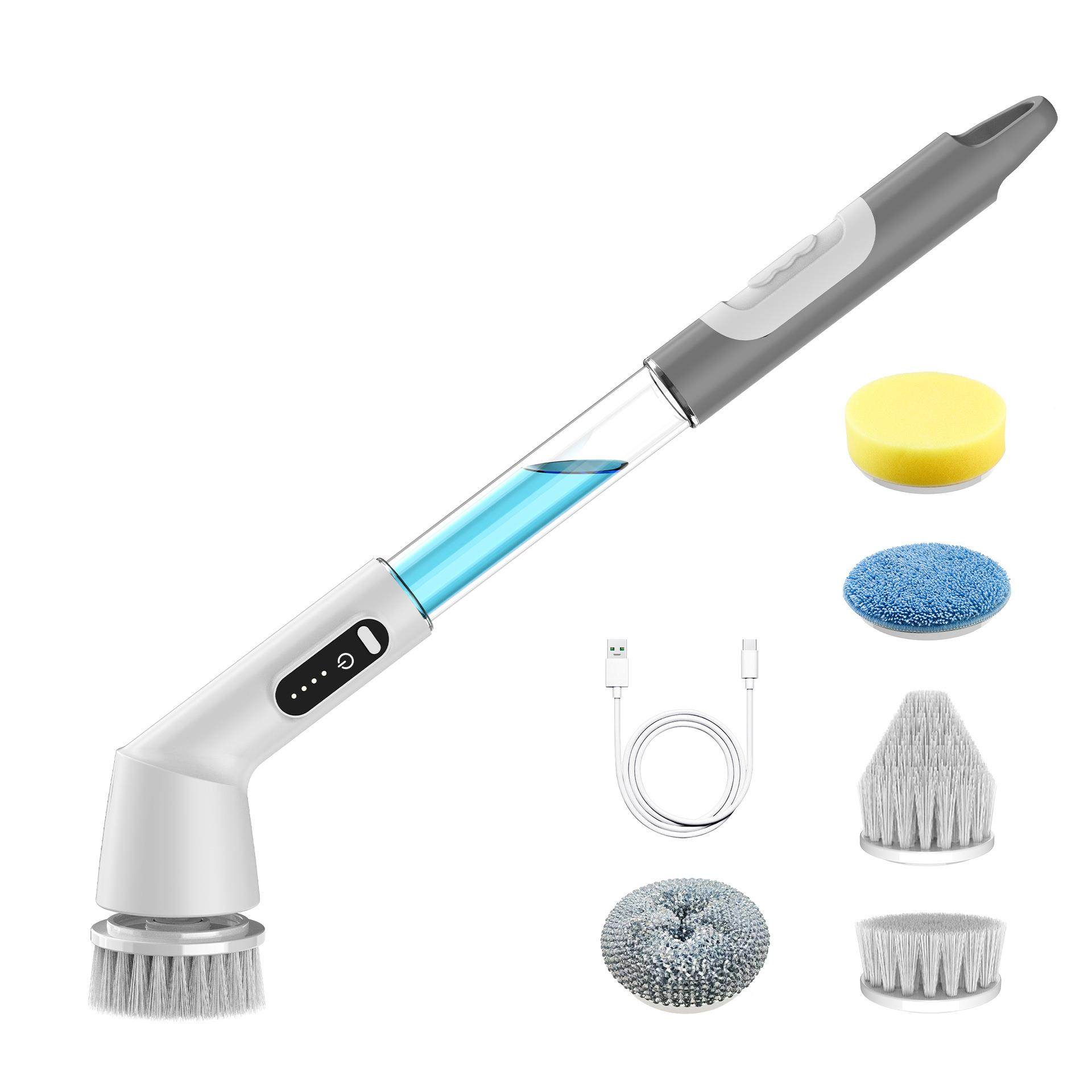 多功能电动清洁刷按压自动喷液厨房卫生间浴缸刷子日常清洁鞋刷,家庭/个人清洁工具,钢丝球/钢丝刷,淘宝优惠券,粉丝福利购,淘宝优惠卷