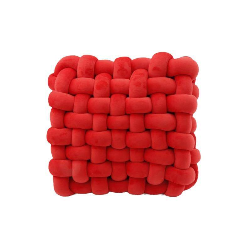 方型手工麻花打结饼干坐垫创意多巴胺椅垫趣味沙发飘窗垫榻榻米垫