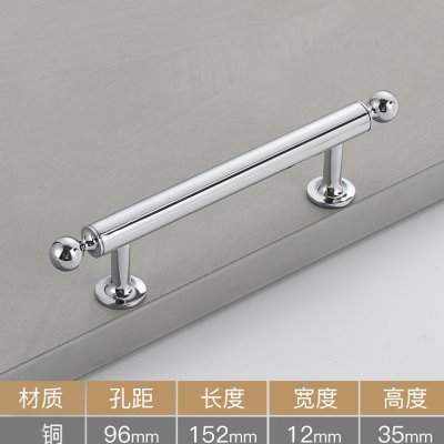 速发铬IULIA黄轻法式衣柜门小拉手镀G银整体橱柜抽屉金色美式铜奢