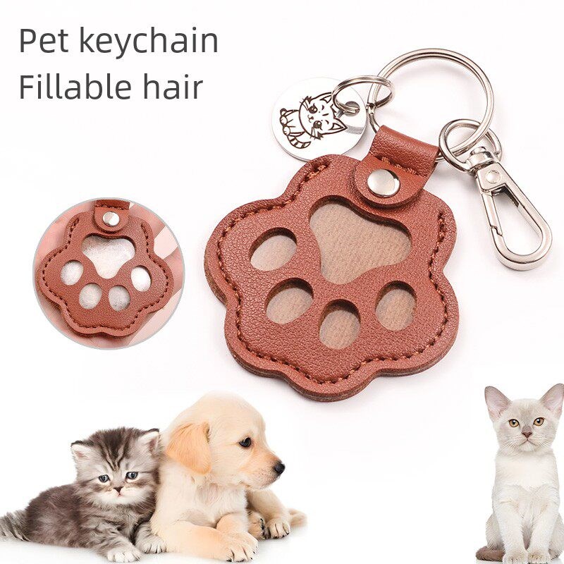 速发猫毛收纳挂件纪念扣装毛发的收集器吊饰品创意猫爪狗遗毛