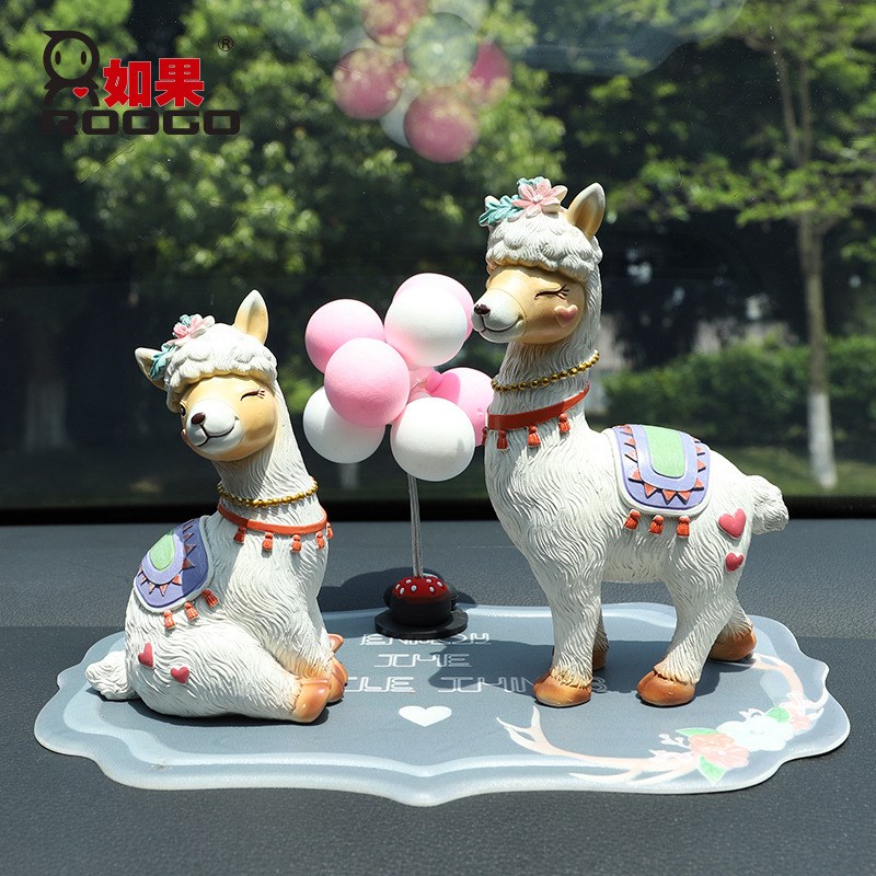 速发车品 创意车饰异域风情旅行羊驼车载汽饰用品 平安装车小