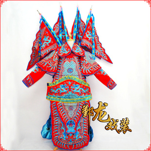 速发戏曲子剧豫剧越剧武生武将将军绣花勾金男大靠旗料背宝京男靠