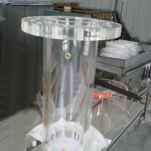 速发高透明有机处理刻度瓶离子交换柱亚克力试验装置法兰封底