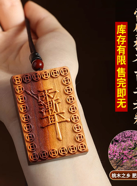 速发雷击坠牌吊木挂件木木挂件原桃枣木百年老料随身携带卧室金光