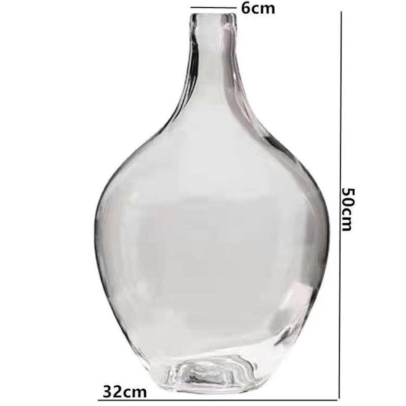 速发吊肚花瓶透明培醉钟马大木插花装饰品客厅桌面摆件