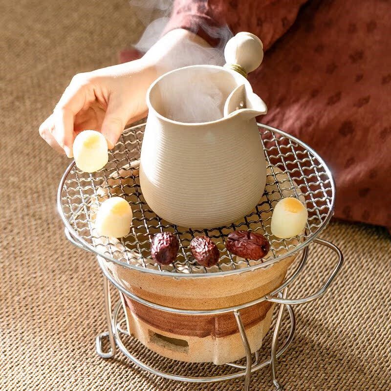 金镶玉围炉煮茶罐罐茶壶家用室内自动电陶炉烤奶烤枣煮茶器套装