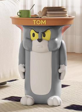 汤姆猫边几小茶几客厅摆件沙发边几边柜小桌子创意卡通可爱床头柜