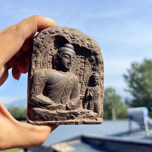 山西云冈文创礼品云冈石窟非遗砖雕瓦当文房摆件镇纸佛像摆件
