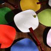 国画团扇空白书法扇子diy自制材料圆形古风宫扇迷你手绘宣纸扇子