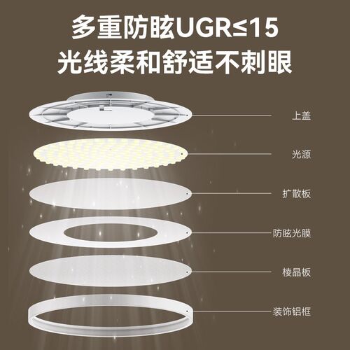 孩视宝儿童房吸顶灯全光谱led护眼灯主卧室客厅台灯学习灯ah33e-t