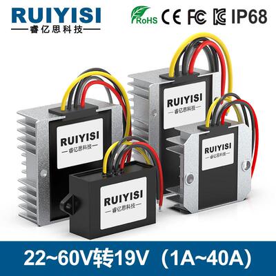 RUIYISI车载电源转换器24V36V48V转19V5V9V12V13.8V24V降压器