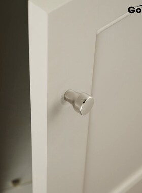 精选格奥琦6752钛银色单孔小拉手法式衣柜门把手中古风抽屉拉