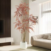 仿真绿植轻奢南天竹室内大型装 饰仿生植物客厅沙发边落地假树摆件