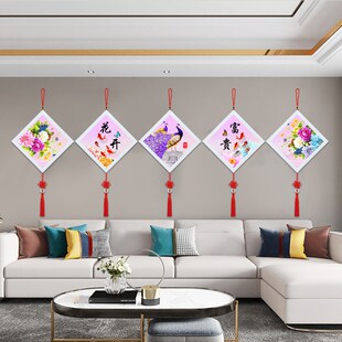 精选2025新款5d钻石画花开富贵孔雀满钻带框手工点贴钻十字绣客厅