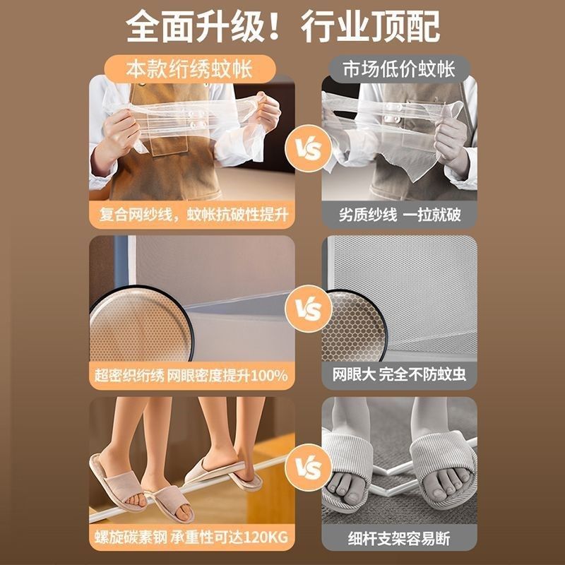 精选家用卧室防摔蚊帐全罩式全底儿童婴儿防止掉床免安装2025新款