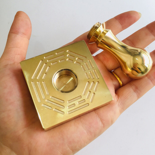 速发铜 道岁用品道士印章法印铜印章5厘米印黄铜纯铜 当年太家 送