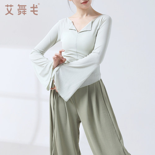 速发训舞戈古典舞纱衣形韵形体艾练中国舞蹈服上衣舞练功身体服