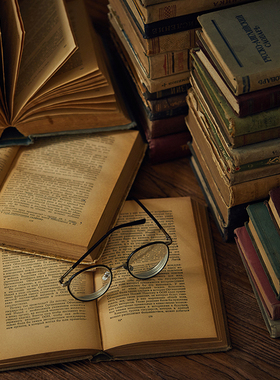 速发复家外文旧书饰手书书房咖啡馆古居二品摆件摄影道具拍照背景