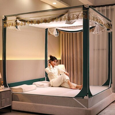 速发全底防摔家22024新款蚊用卧室1米5婴儿童.8蒙古包全包帐02防