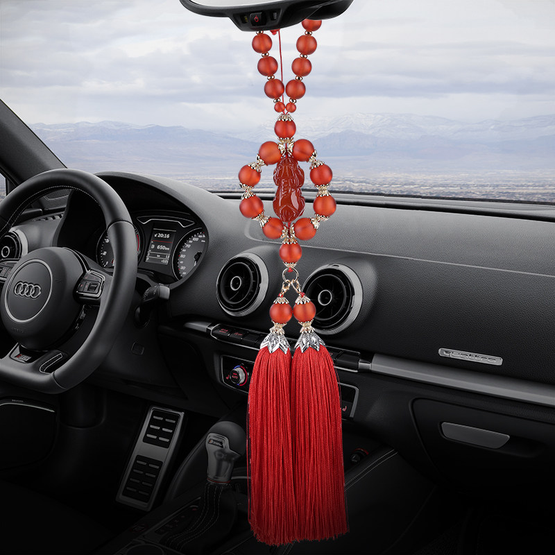 速发2024新款汽车挂件小车吊内饰车载饰品水晶球芦葫悬挂式十字架