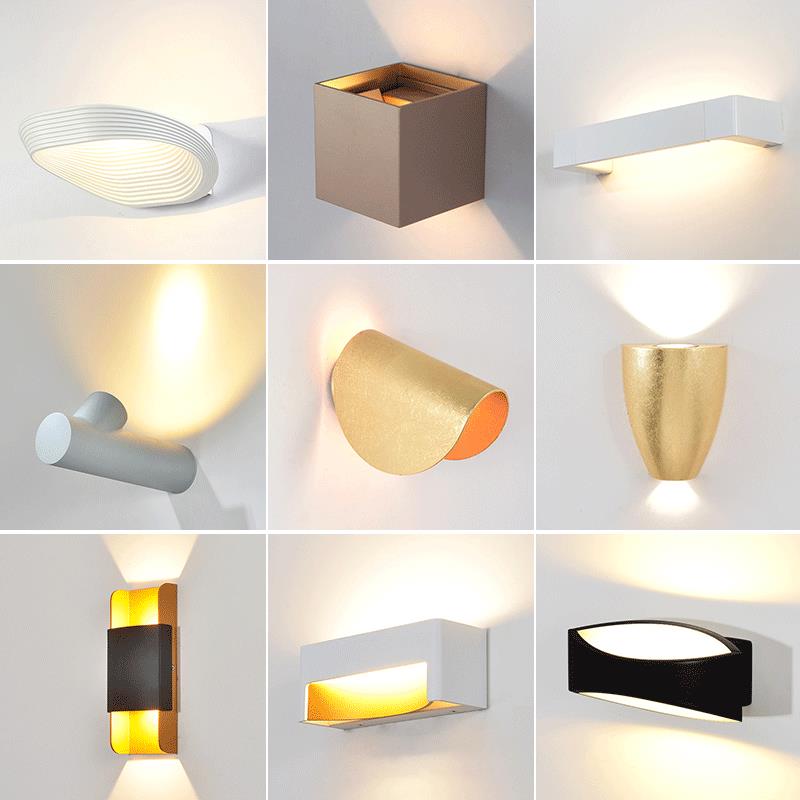 厂家供应方形壁灯卧室床头酒店过道LED壁灯现代简约铝材背景墙灯