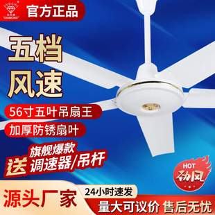 钻石牌电风扇吊扇56寸大机头铁叶1.4米学校仓库工厂商用厂家