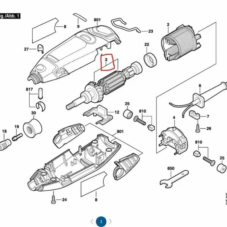 琢美DREMEL DIY电磨头3000直磨机切割机雕刻机原装正品配件转子
