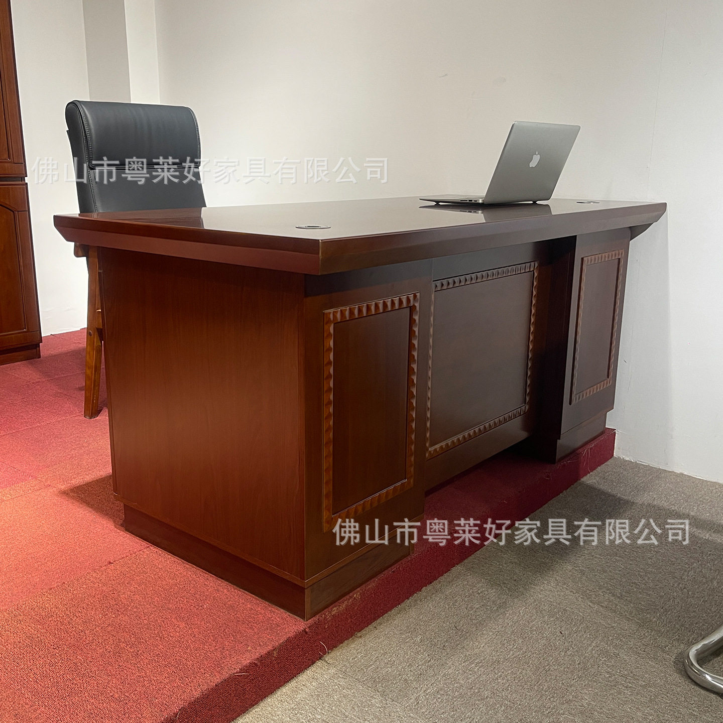 新中式工位单人电脑桌宽大家用