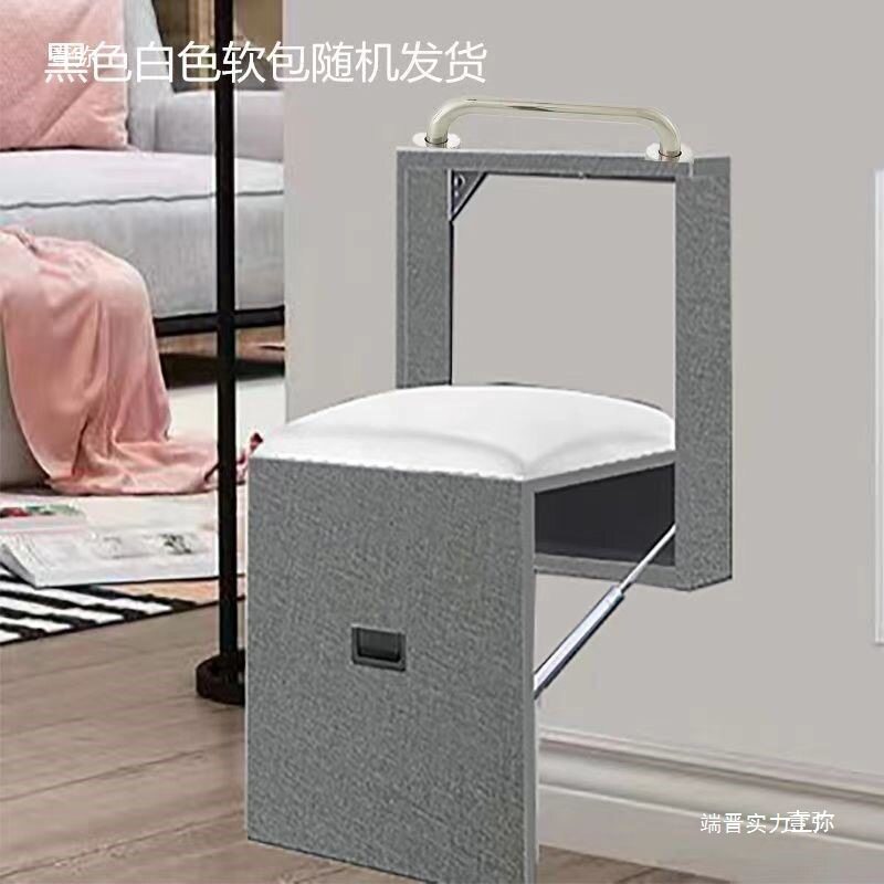 承重墙壁挂折叠玄关换鞋凳