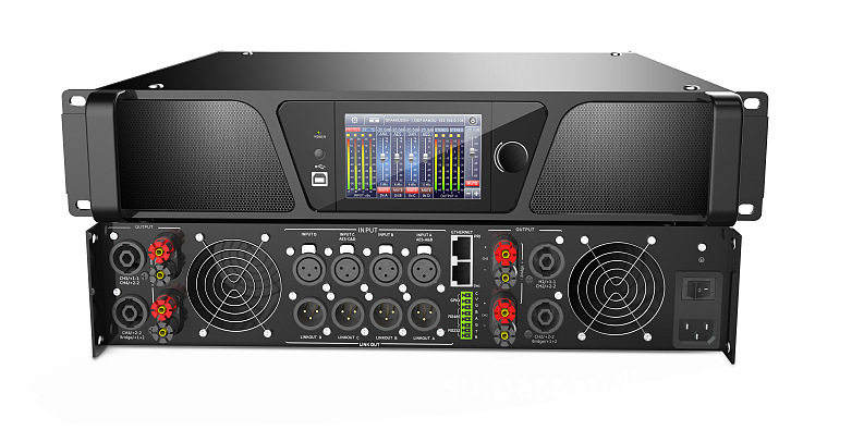DSD46  四路DANTE AES FIR DSP数字功放4800W宽电压100V 70V 8欧