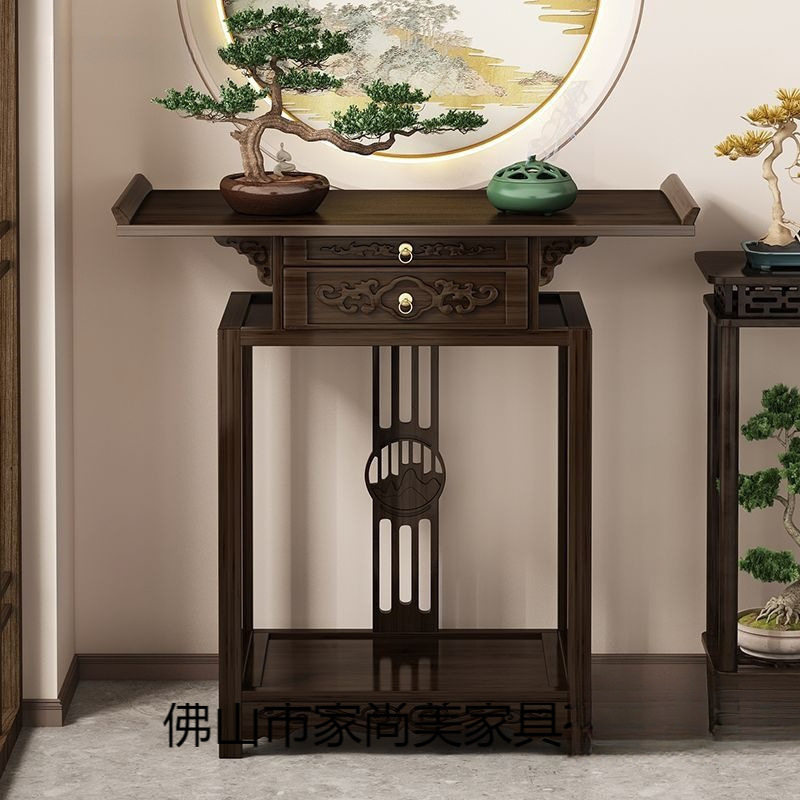 中式玄关柜入户正对门置物台家用条几客厅墙边装饰柜条案桌隔断柜