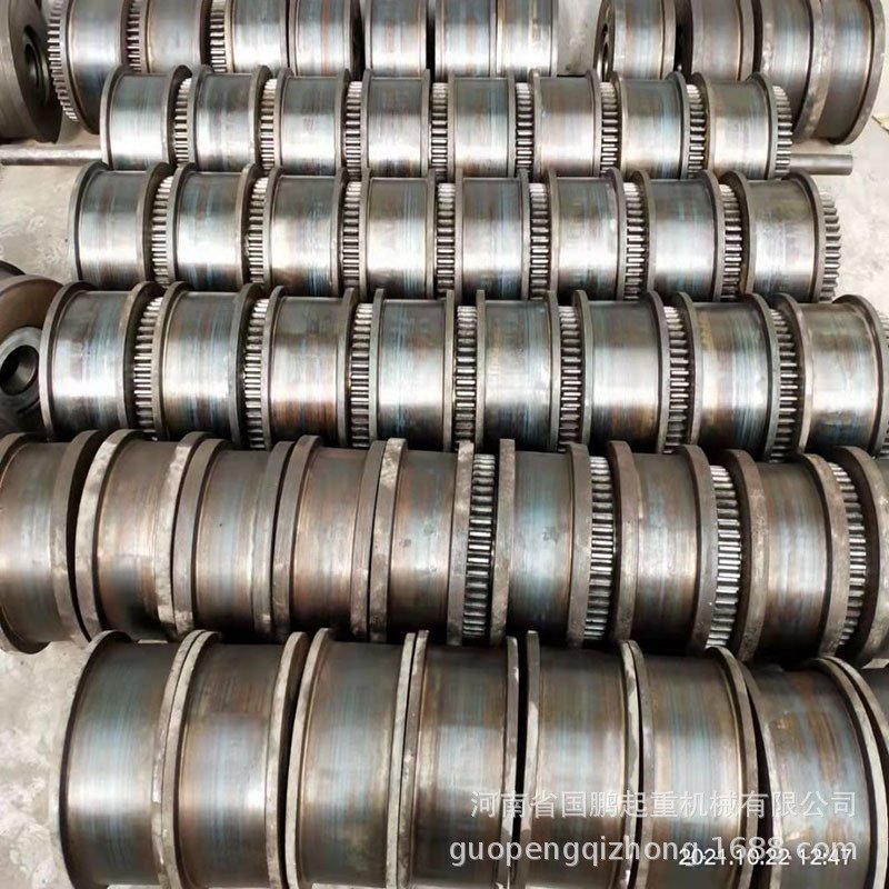 起重机LD轮直径200/300/400端梁行车行走轮 双梁起重锻造车轮组