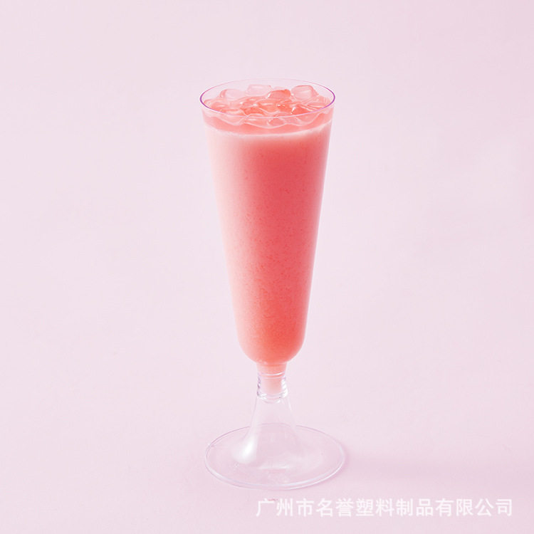 名誉一次性食品级PS 高透明香槟杯 气泡酒杯 甜点杯创意