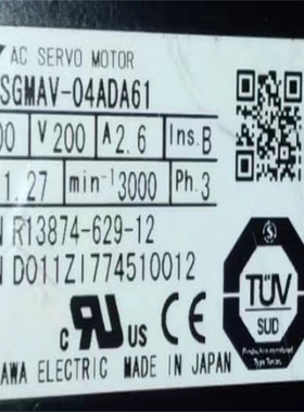 SGMAV-04ADA61电机SGM7J-08AFC6ESGMAV-01ANA-YR12 SGMGV-75D3A6C