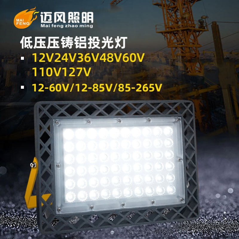 LED低压投光灯36V12V24V 户外防水110V127V泛光灯工程工地照明灯