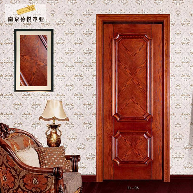 南京工厂可订红橡木门 隔音家用现代全实木门 卧室房间门平开门