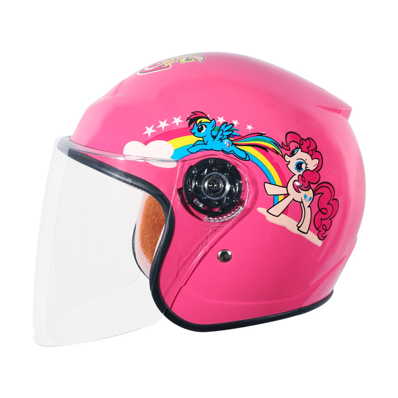 儿童头盔女男孩小孩电动车头盔灰盔冬季保暖安全帽四季防晒半盔