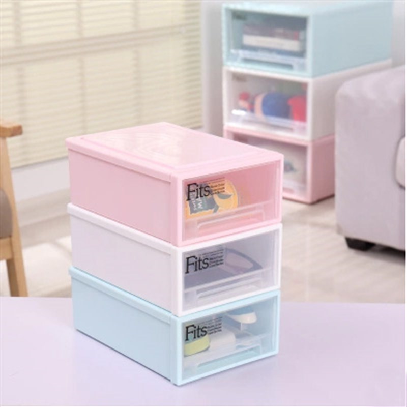 自由单层抽屉式收纳柜塑料收纳箱组合储S物柜衣柜收纳盒