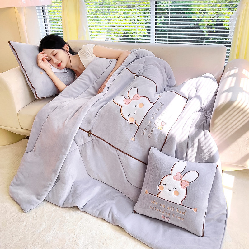 多功能抱枕被加厚二合一摺叠汽车载枕头被办公室午睡空调毯子靠枕,居家布艺,抱枕被,淘宝优惠券,粉丝福利购,淘宝优惠卷