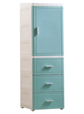 25/35cm夹缝开门抽屉式收纳柜子床头柜塑料厨房储物柜多层整理柜